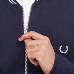 Men’s Zip Up Sweatshirt Casual Bomber Style Jacket with Front Pockets