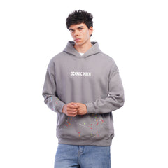 Men’s Graphic Hoodie Casual Pullover with Front Print and Kangaroo Pocket