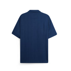 Men’s Polo Shirt Short Sleeve – Casual Textured Striped T-Shirt
