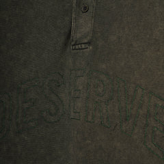 Men’s Washed Oversized Polo T-Shirt – Embroidered Casual Tee