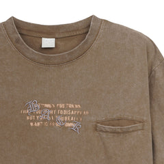 Men’s Washed T-Shirt – Casual Oversized Pocket Tee