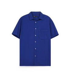 Men S Short Sleeve Button Up Shirt Casual Classic Fit Cotton Shirt