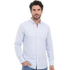 Casual Solid Button-Down Shirt Long Sleeve For Men