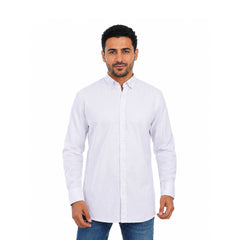 Casual Solid Button-Down Shirt Long Sleeve For Men