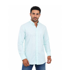 Casual Solid Button-Down Shirt Long Sleeve For Men
