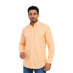 Casual Solid Button-Down Shirt Long Sleeve For Men
