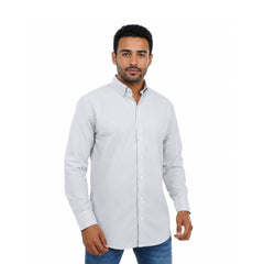 Casual Solid Button-Down Shirt Long Sleeve For Men