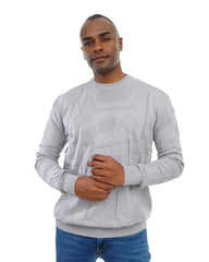 Men’s Textured Knit Pullover Crew Neck Soft Fabric Casual Fit
