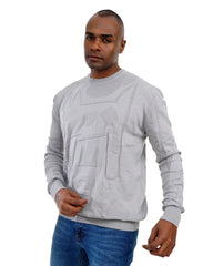 Men’s Textured Knit Pullover Crew Neck Soft Fabric Casual Fit