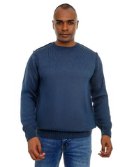 Men’s Textured Knit Pullover Crew Neck Soft Fabric Casual Fit