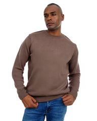 Men’s Textured Knit Pullover Crew Neck Soft Fabric Casual Fit