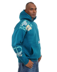 Men’s Printed Hooded Sweatshirt with Front Pocket – Casual Cotton Hoodie