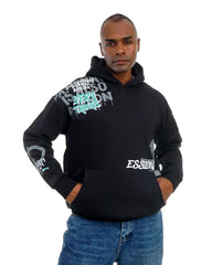 Men’s Printed Hooded Sweatshirt with Front Pocket – Casual Cotton Hoodie