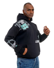 Men’s Printed Hooded Sweatshirt with Front Pocket – Casual Cotton Hoodie