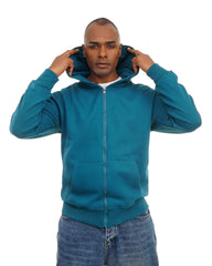 Men’s Zip-Up Hooded Sweatshirt with Front Pockets – Soft Cotton