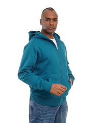 Men’s Zip-Up Hooded Sweatshirt with Front Pockets – Soft Cotton