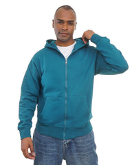 Men’s Zip-Up Hooded Sweatshirt with Front Pockets – Soft Cotton