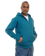 Men’s Zip-Up Hooded Sweatshirt with Front Pockets – Soft Cotton