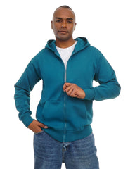 Men’s Zip-Up Hooded Sweatshirt with Front Pockets – Soft Cotton