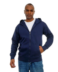 Men’s Zip-Up Hooded Sweatshirt with Front Pockets – Soft Cotton