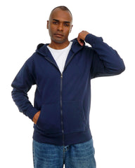 Men’s Zip-Up Hooded Sweatshirt with Front Pockets – Soft Cotton