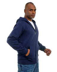 Men’s Zip-Up Hooded Sweatshirt with Front Pockets – Soft Cotton