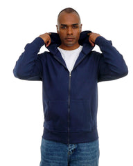 Men’s Zip-Up Hooded Sweatshirt with Front Pockets – Soft Cotton