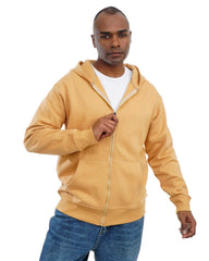 Men’s Zip-Up Hooded Sweatshirt with Front Pockets – Soft Cotton