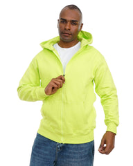 Men’s Zip-Up Hooded Sweatshirt with Front Pockets – Soft Cotton
