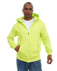 Men’s Zip-Up Hooded Sweatshirt with Front Pockets – Soft Cotton