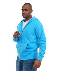 Men’s Zip-Up Hooded Sweatshirt with Front Pockets – Soft Cotton