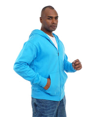 Men’s Zip-Up Hooded Sweatshirt with Front Pockets – Soft Cotton