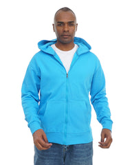 Men’s Zip-Up Hooded Sweatshirt with Front Pockets – Soft Cotton