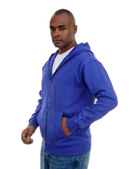 Men’s Zip-Up Hooded Sweatshirt with Front Pockets – Soft Cotton
