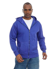 Men’s Zip-Up Hooded Sweatshirt with Front Pockets – Soft Cotton