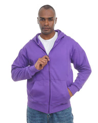 Men’s Zip-Up Hooded Sweatshirt with Front Pockets – Soft Cotton