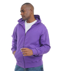 Men’s Zip-Up Hooded Sweatshirt with Front Pockets – Soft Cotton
