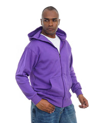 Men’s Zip-Up Hooded Sweatshirt with Front Pockets – Soft Cotton
