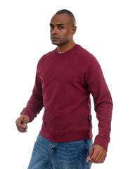 Men’s Textured Crew Neck Sweatshirt – Cotton Knit Pullover