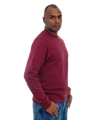 Men’s Textured Crew Neck Sweatshirt – Cotton Knit Pullover