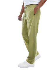 Men’s Cotton Jogger Pants with Drawstring & Front Patch Pockets