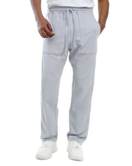 Men’s Cotton Jogger Pants with Drawstring & Front Patch Pockets