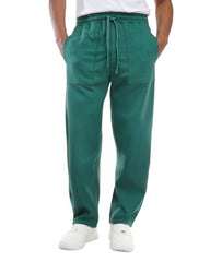 Men’s Cotton Jogger Pants with Drawstring & Front Patch Pockets
