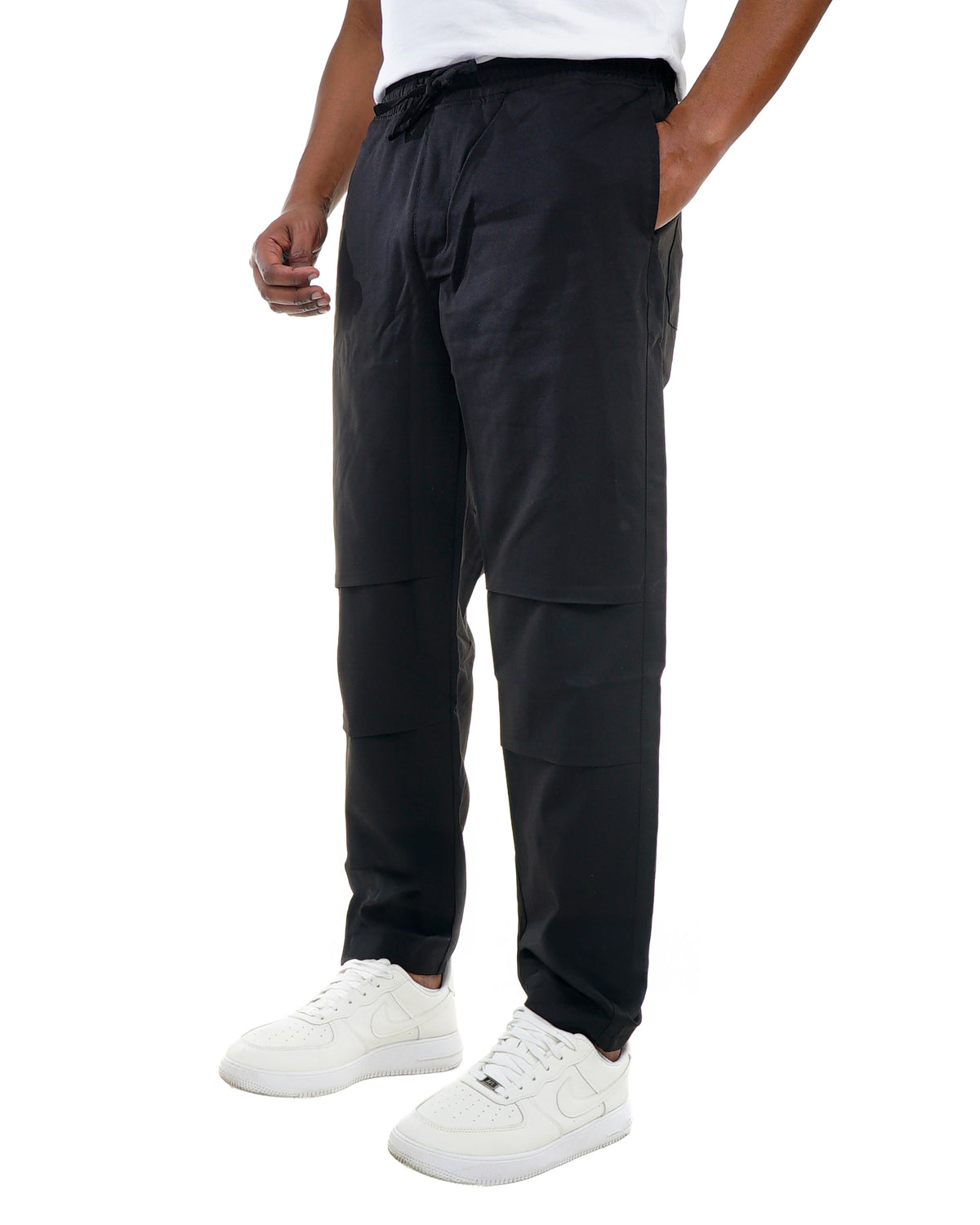 Men's Multi-Layer Elastic Waist Drawstring Sweatpants with Comfortable Cotton Fabric Drawstring