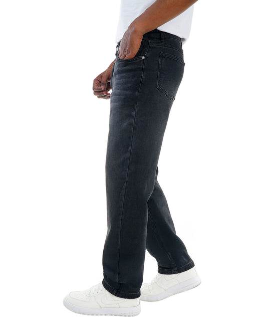 Men’s Charcoal Denim Jeans – Regular Fit Classic 5 Pocket Pants