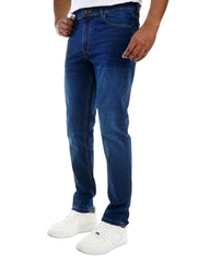 Men’s Dark Blue Denim Jeans – Regular Fit Classic 5 Pocket Pants