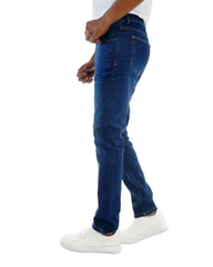Men’s Dark Blue Denim Jeans – Regular Fit Classic 5 Pocket Pants