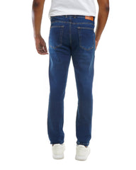 Men’s Dark Blue Denim Jeans – Regular Fit Classic 5 Pocket Pants