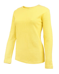 Women's Cotton Long Sleeve T-Shirt with Crew Neck – Classic Fit