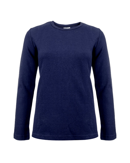 Women's Cotton Long Sleeve T-Shirt with Crew Neck – Classic Fit